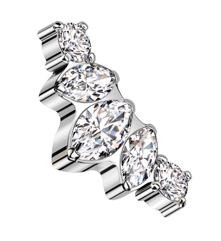 Coronal Clear CZ Internally Threaded Titanium Top