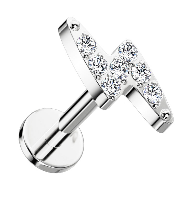 Bolt CZ Titanium Threadless Labret