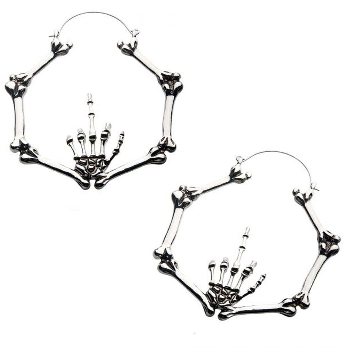 20G Frick Off Skeleton Plug Hoops