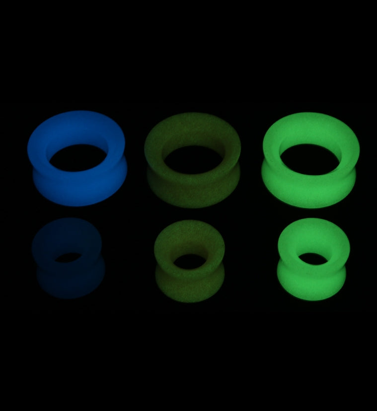 Blue Glow in the Dark Glass Tunnels