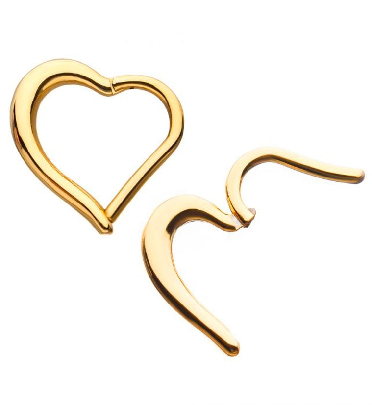 Gold PVD Hearty Hinged Segment Ring