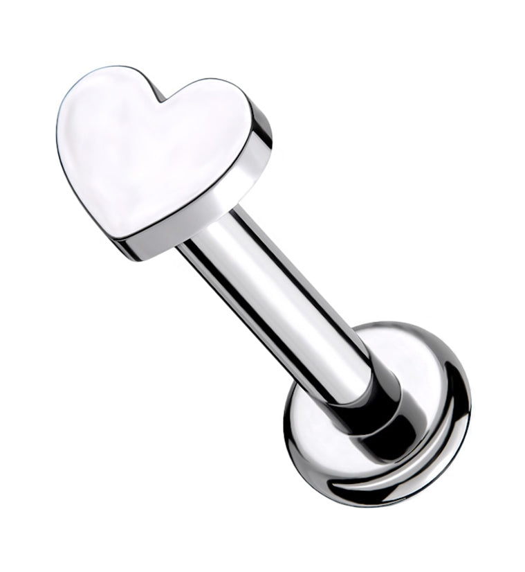 16G Heart Titanium Labret