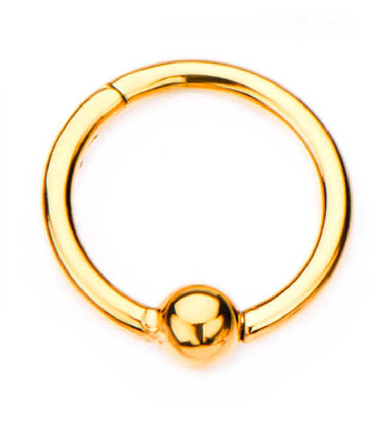 Gold PVD Hinged Segment Captive Ring