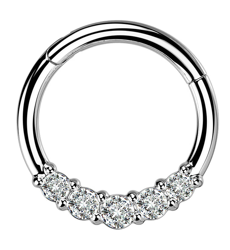 Mere CZ Hinged Segment Ring