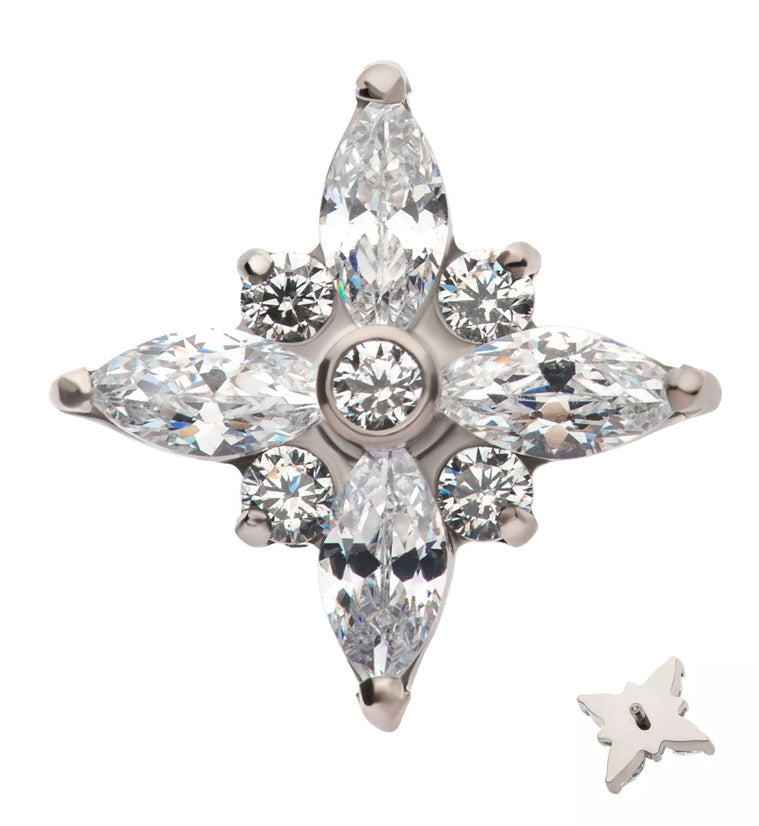 North Star CZ Internally Threaded Titanium Top