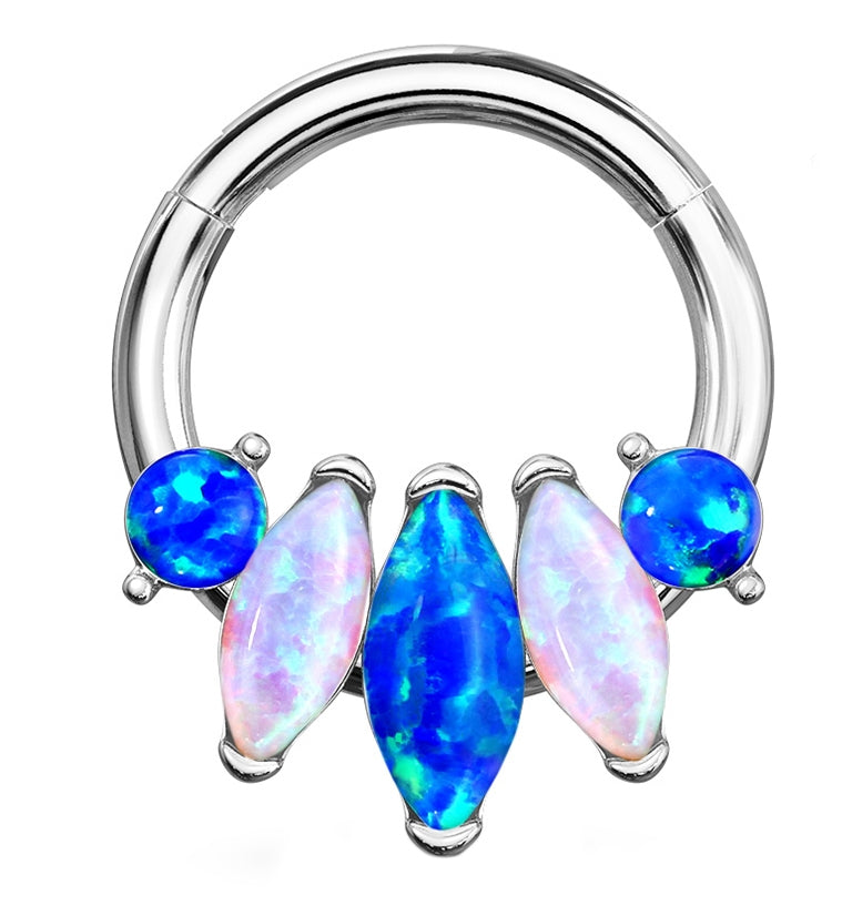 Opalite Marquise Hinged Segment Ring