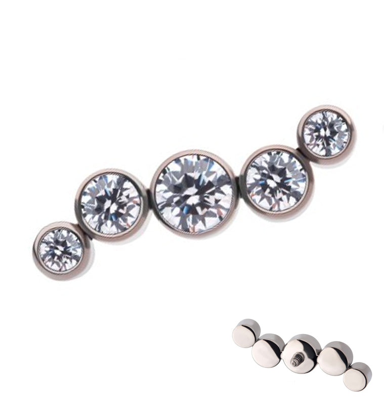 Ripple CZ Internally Threaded Titanium Top