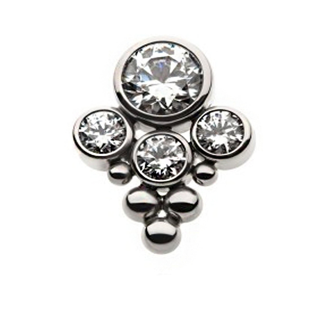 Rival Swarovski Clear CZ Titanium Threadless Top