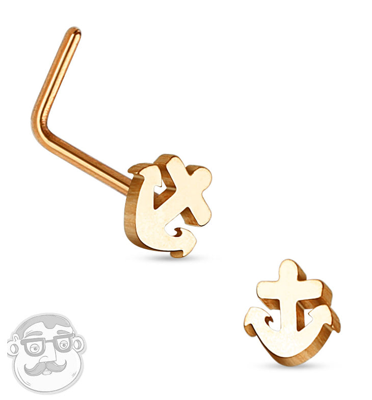 Anchor Top Nose Ring