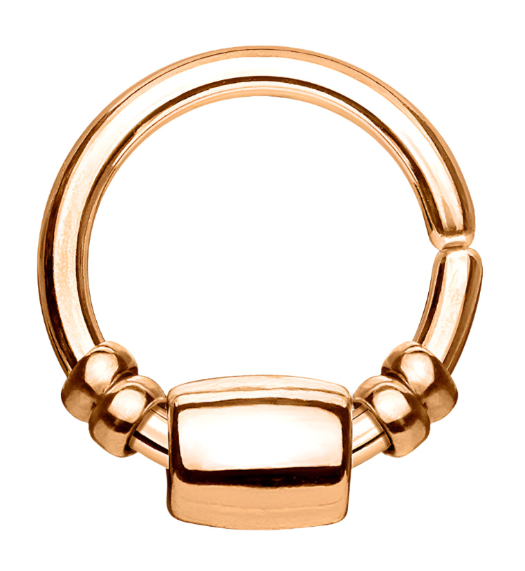 Rose Gold PVD Removable Barrel Annealed Seamless Ring