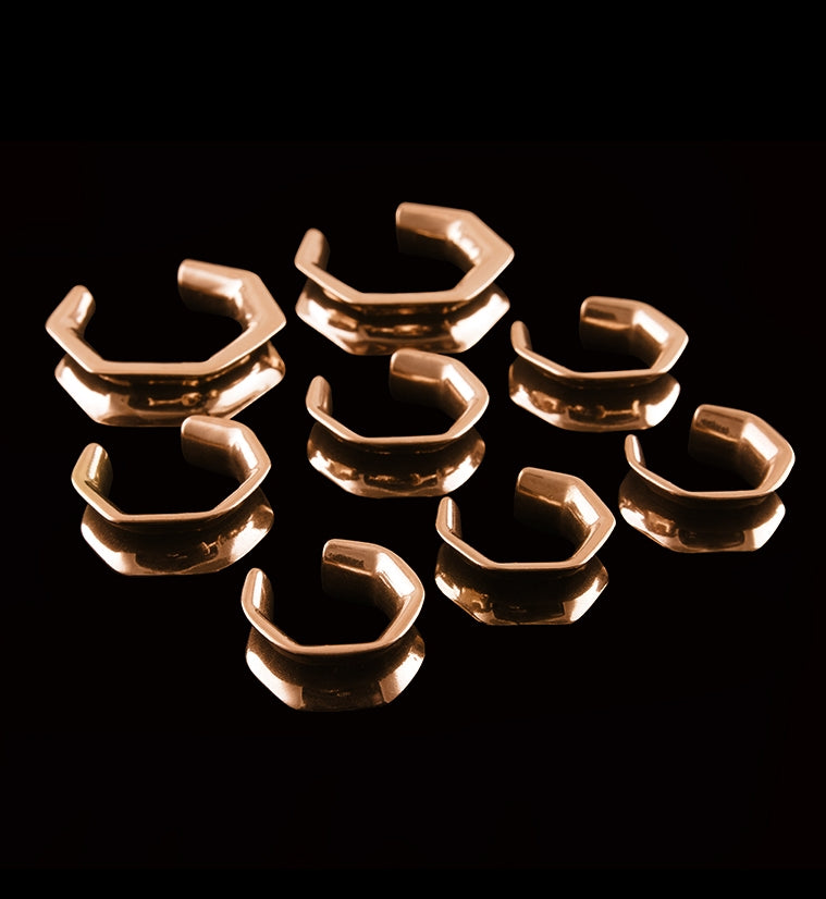 Rose Gold PVD Hex Saddles