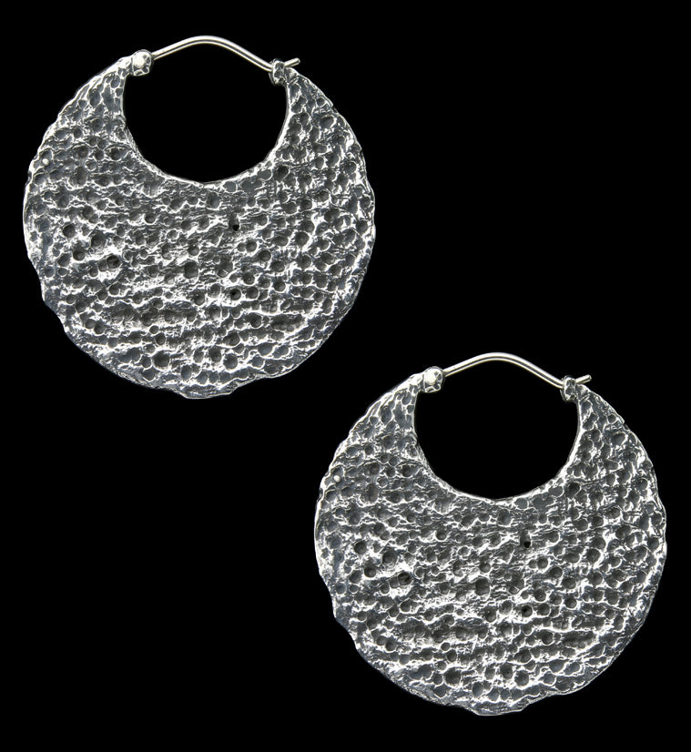 Sea Sponge White Brass Hinged Ear Weights