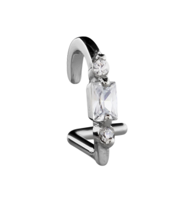 Bauble CZ Stainless Steel Nose Curve