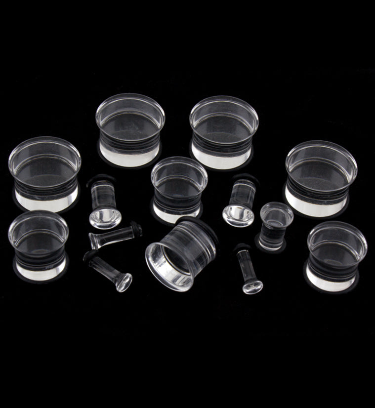 Clear Single Flare Plugs