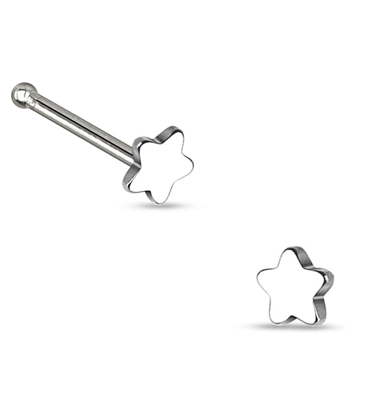 20G Star Top Stainless Steel Nose Bone