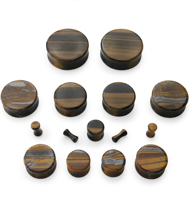 Tiger Eye Double Flare Plugs