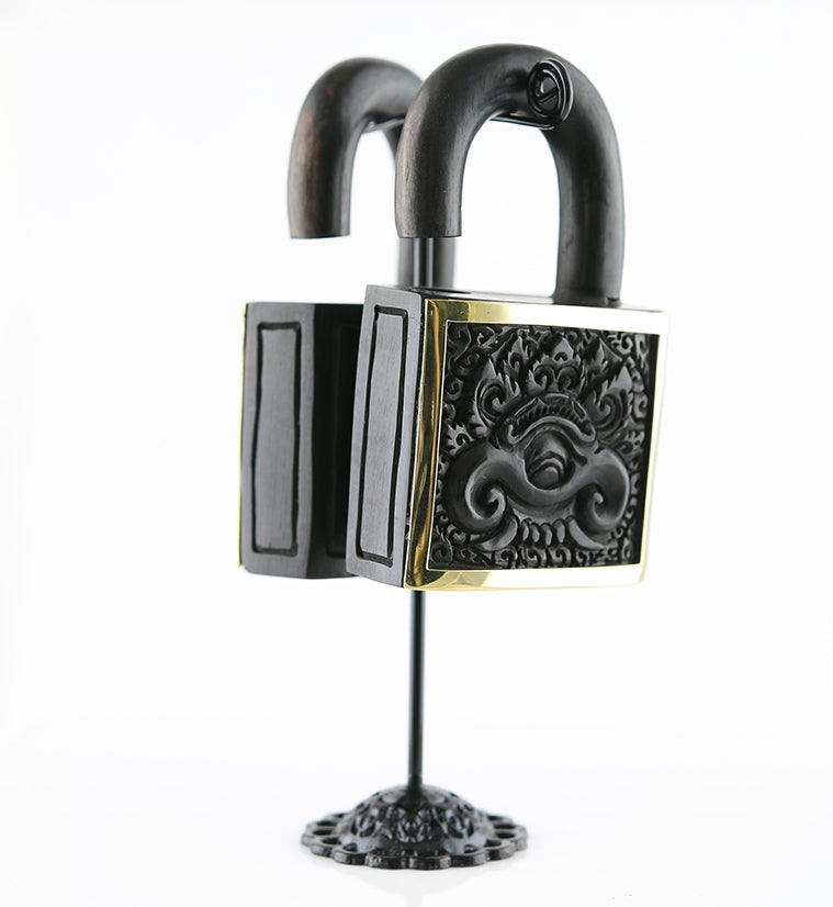 Tribal Padlock Wooden Ear Weights