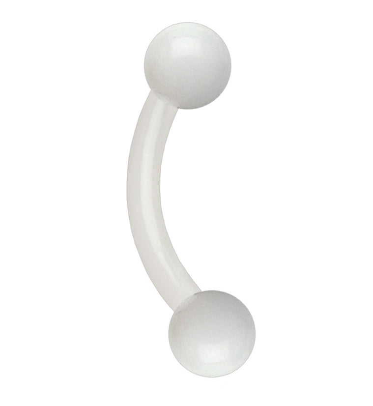 White Acrylic Curved Barbell