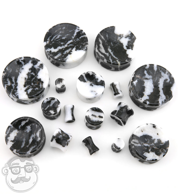 Zebra Jasper Stone Plugs