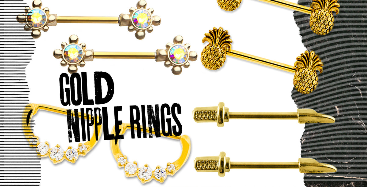 Gold Nipple Rings