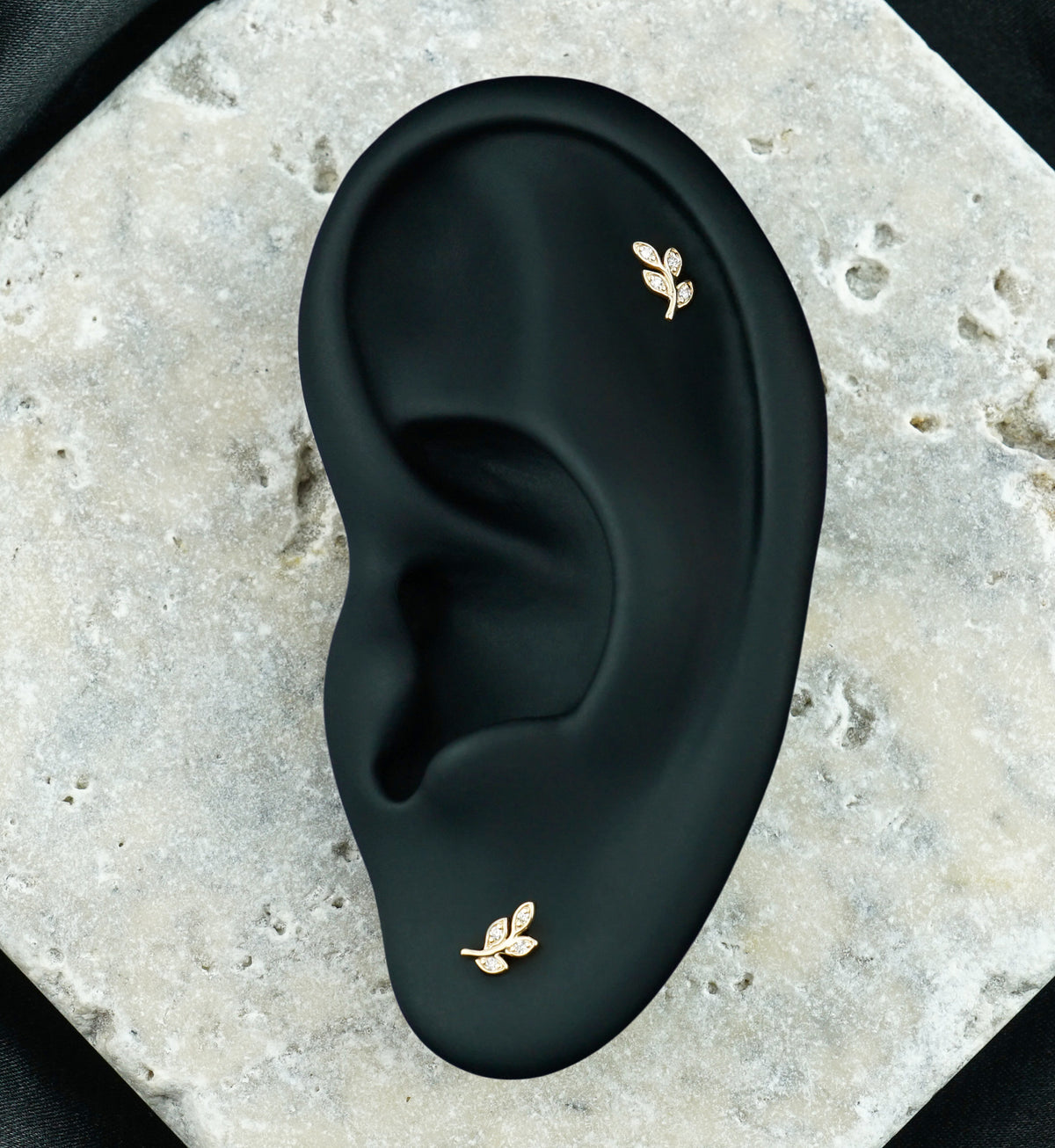 14kt Gold Bough Lab Grown Diamond Threadless Top