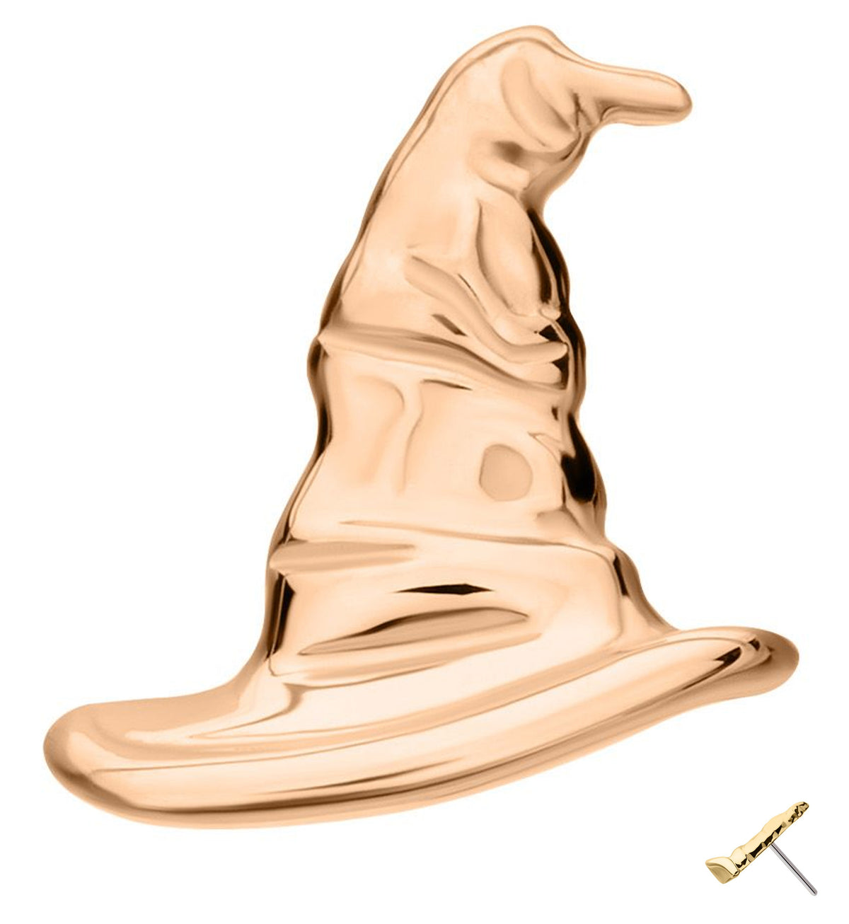14kt Rose Gold Sorting Hat Threadless Top