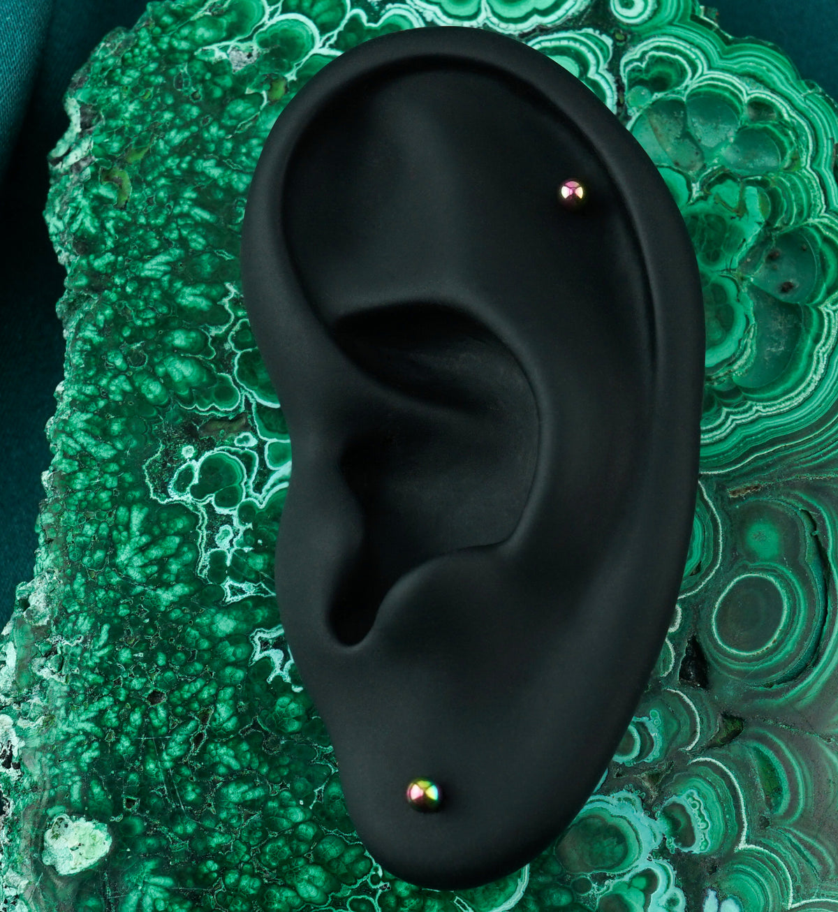16G Rainbow PVD Titanium Labret - External Threading