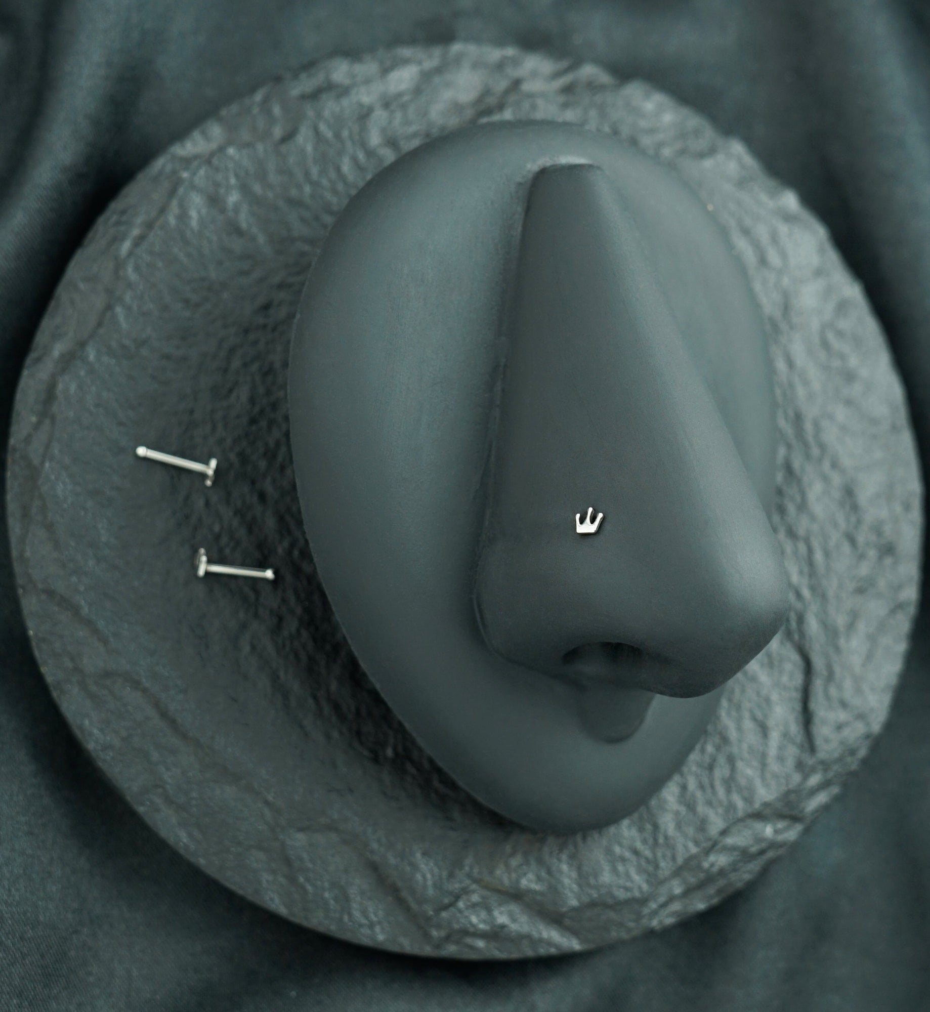 20G Crown Stainless Steel Nose Ring Stud