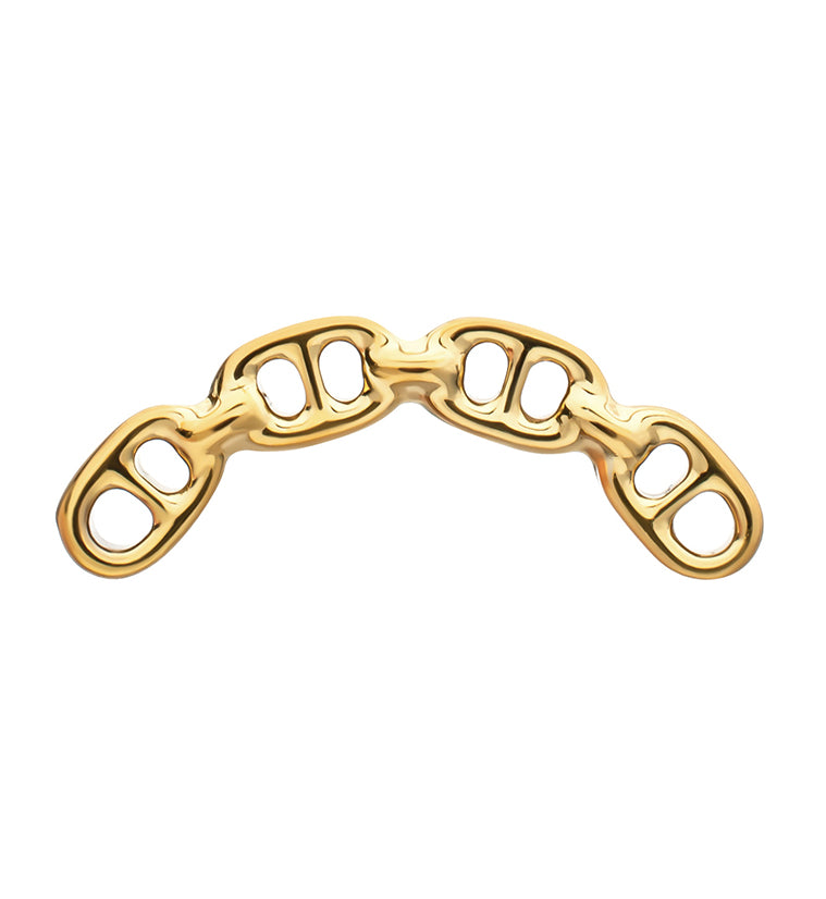 24kt Gold PVD Pop Tab Chain Titanium Threadless Top