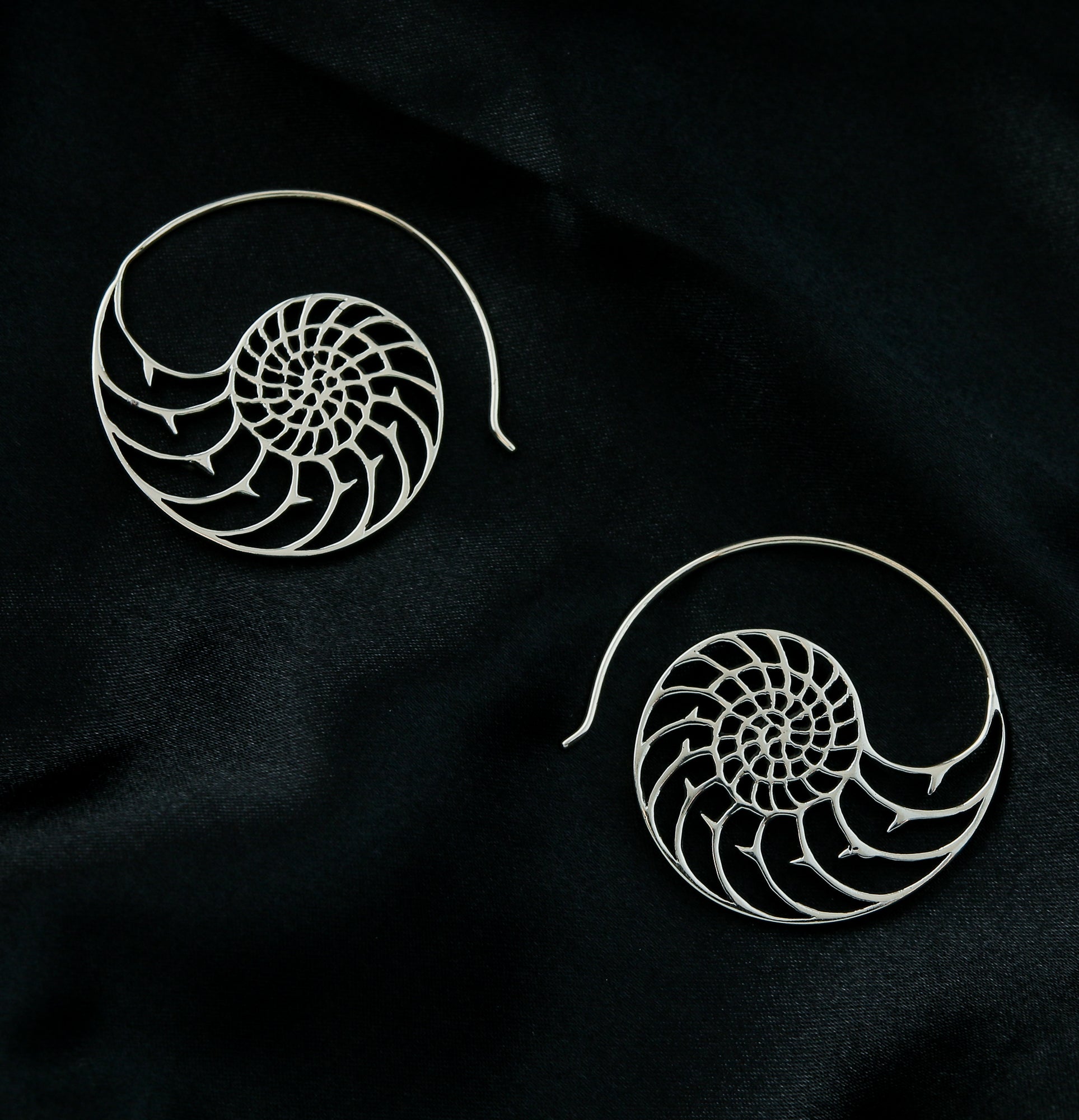 Ammonite White Brass Hangers