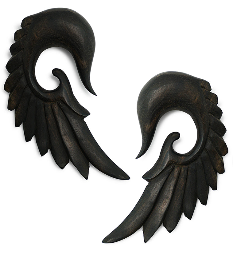 Areng Wood Angel Wing Hanger Plugs