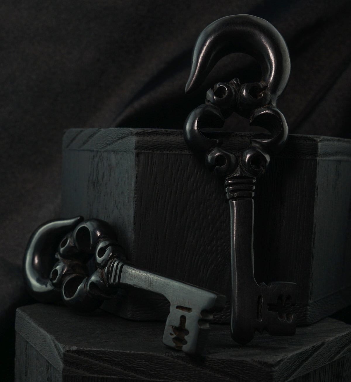 Antique Key Areng Wood Hangers