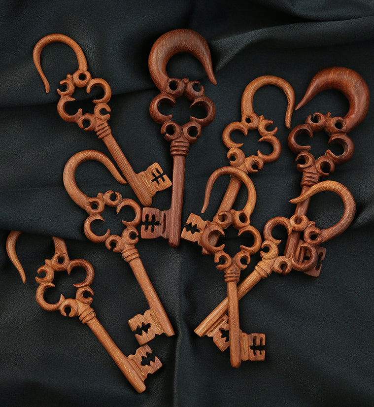 Antique Key Saba Wood Hangers