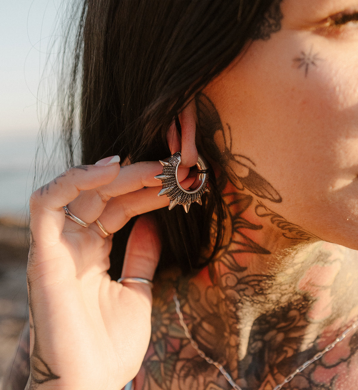 Apex White Brass Hinged Ear Weights