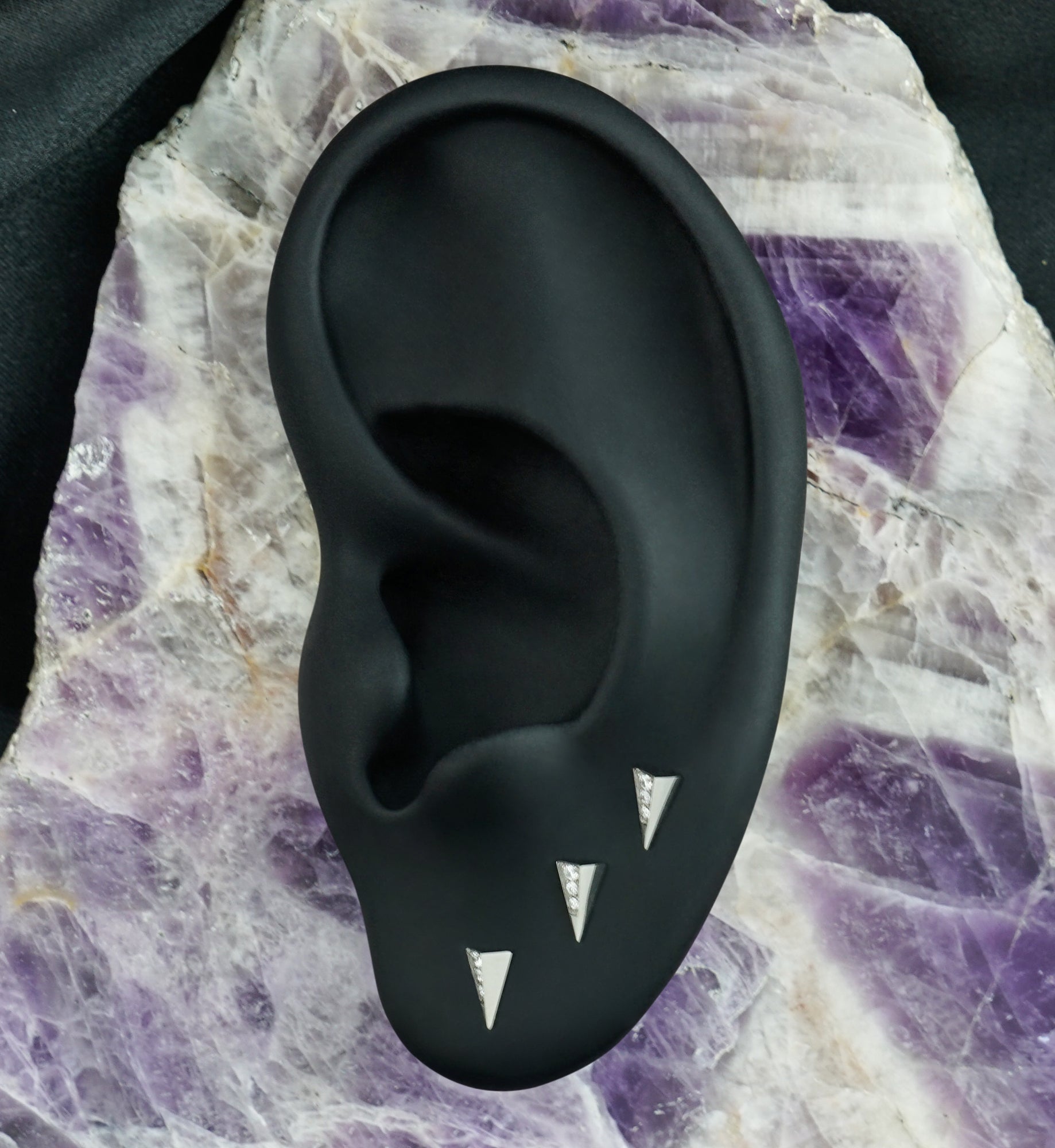 Arrowhead CZ Titanium Threadless Top