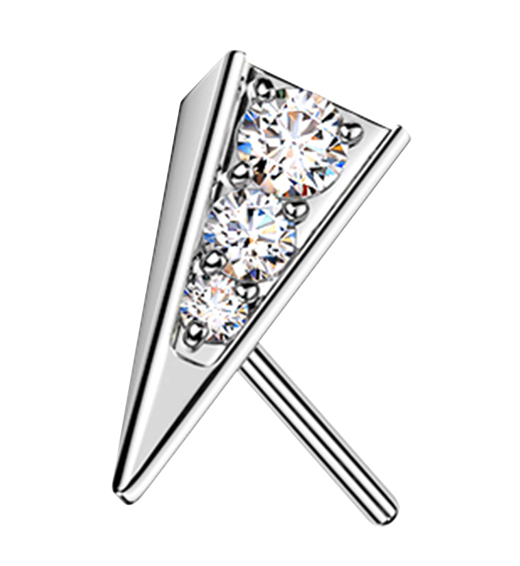 Arrowhead CZ Titanium Threadless Top