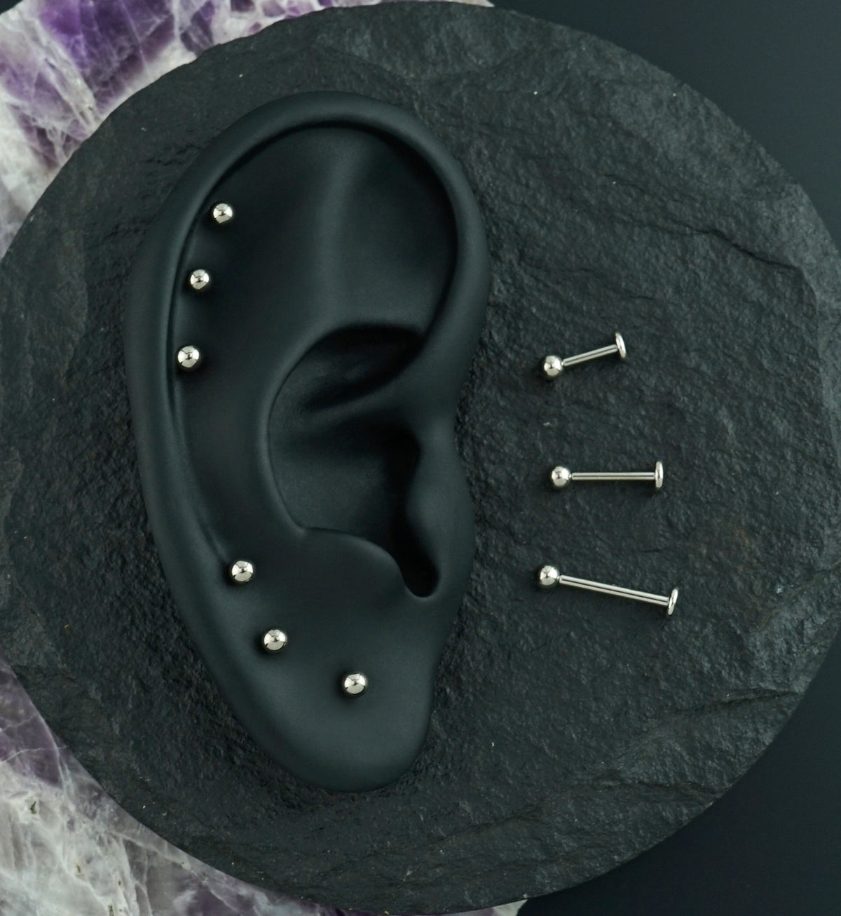 Ball Top Titanium Threadless Flat Back Labret