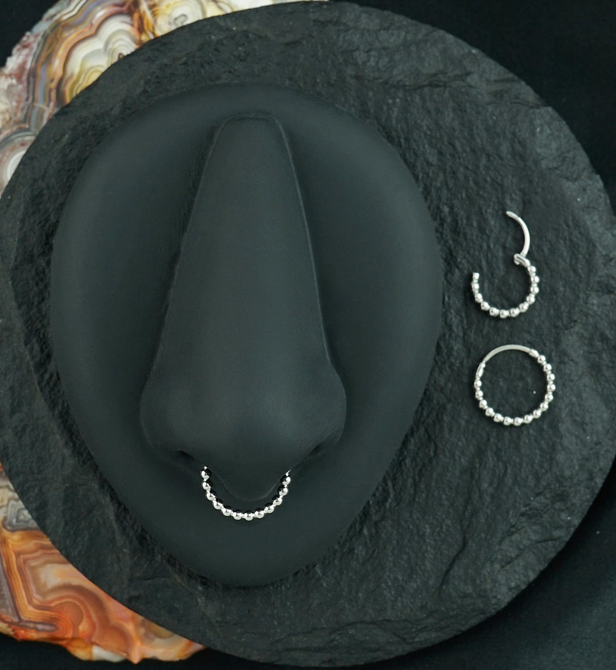 Bead Hoop Stainless Steel Hinged Segment Ring