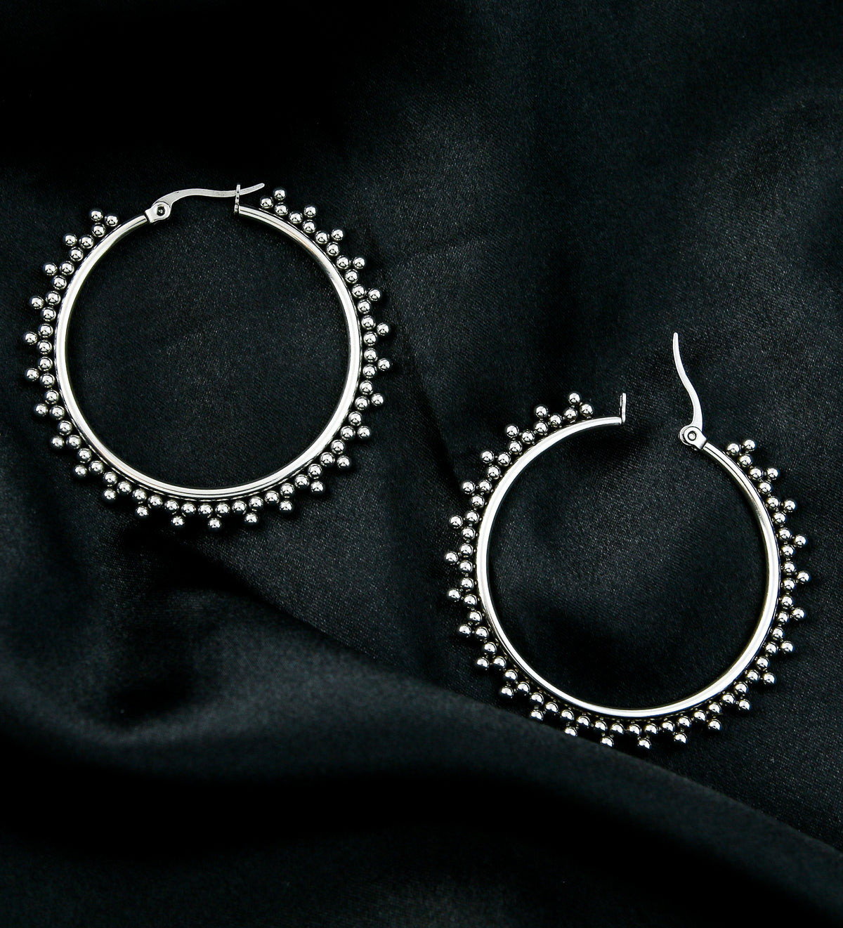 Beaded Stainless Steel Hangers - Earrings
