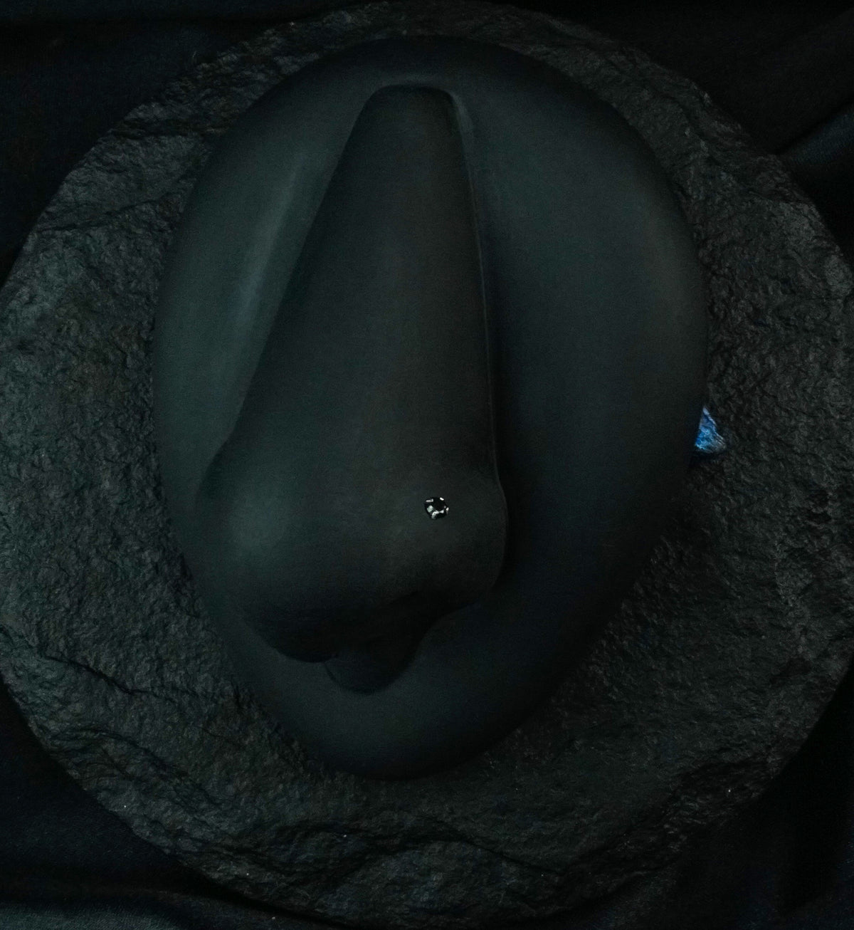 Black CZ Titanium Nose Screw