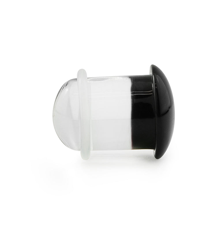 Black Glass Plugs - Single Flare