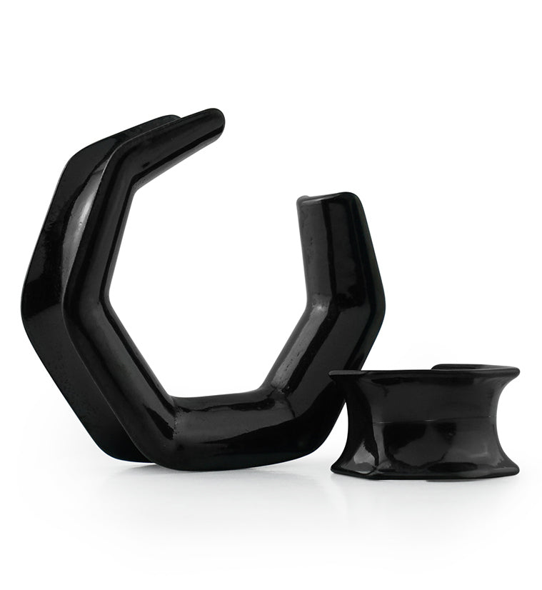 Black PVD Hex Saddles