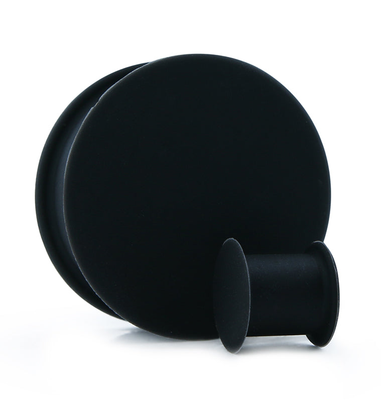 Kaos Black Silicone Hollow Plugs
