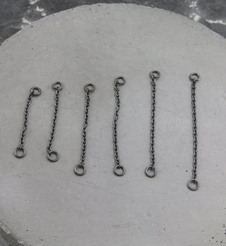 Black PVD Rolo Titanium Connector Chain