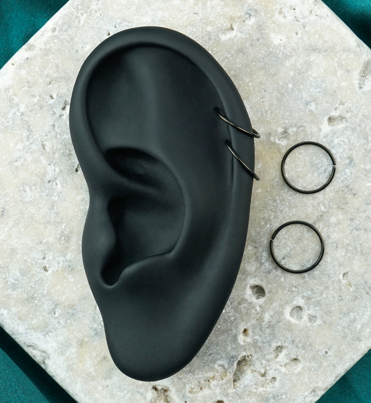 Black PVD Seamless Stainless Steel Hoop Ring