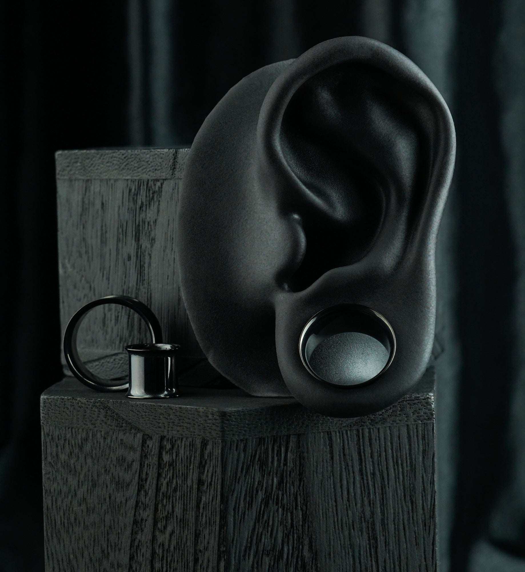 Black Stainless Steel Double Flare Tunnels