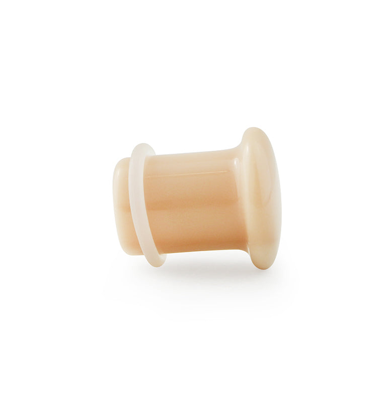 Bloom Peach Single Flare Glass Plugs
