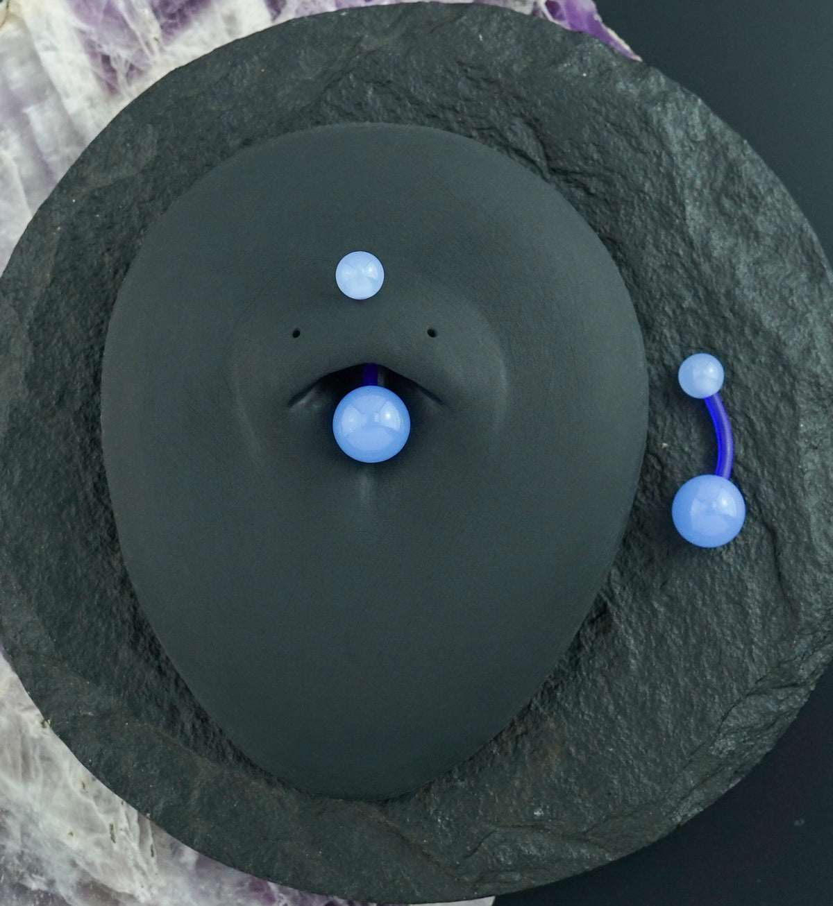 Blue Bioflex Belly Button Ring by Urban Body Jewelry