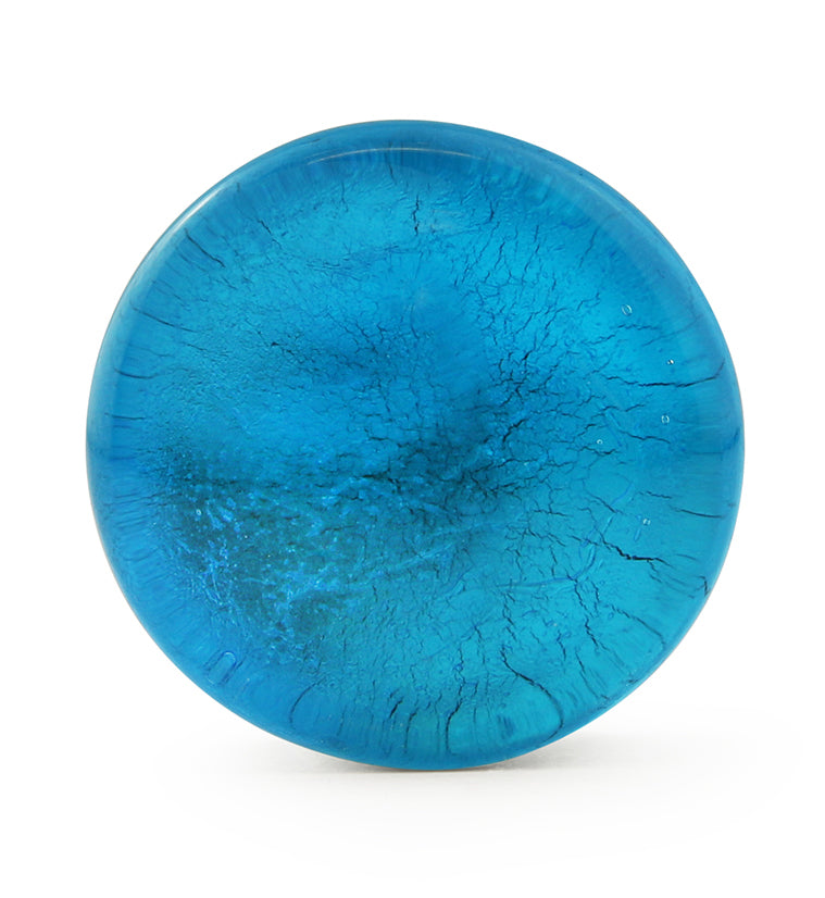 Blue Dichroic Glass Plugs