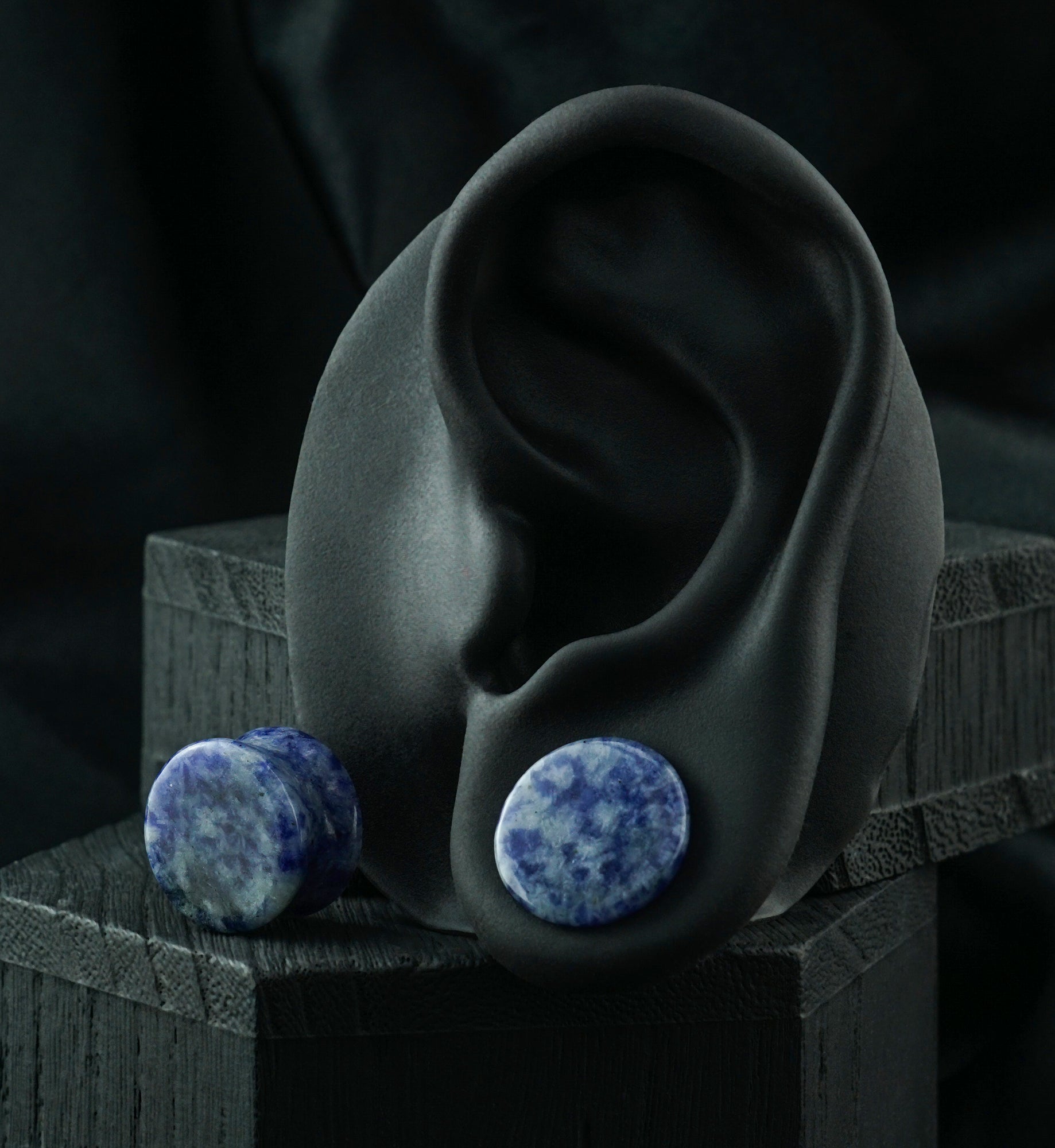Blue Spot Jasper Stone Plugs